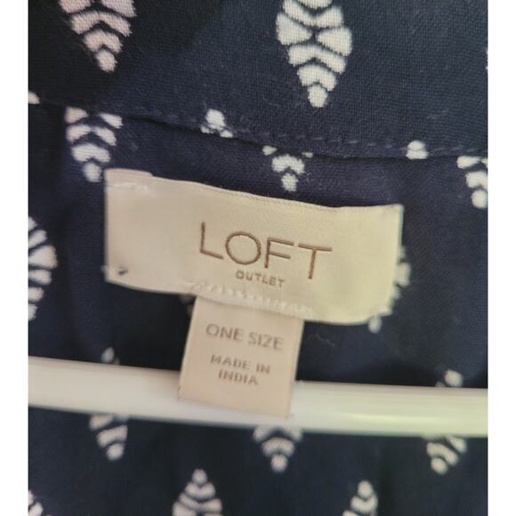 Loft Women's Open Cardigan Blue One Size Shawl #16 - Picture 4 of 5